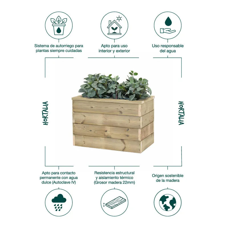 Jardinera Nidum autorriego 60x34x40