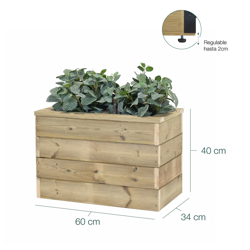 Jardinera Nidum autorriego 60x34x40