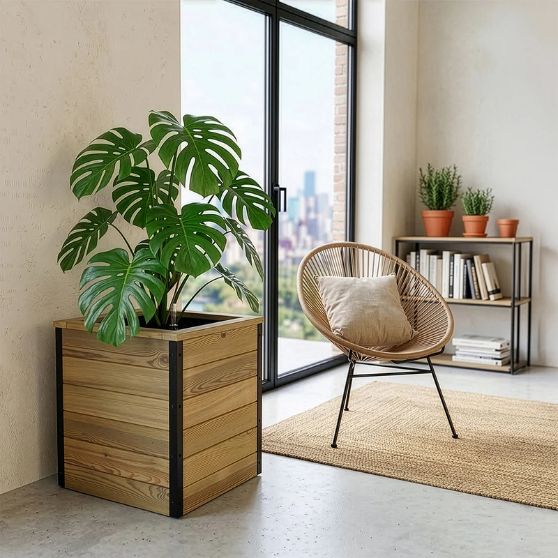 Jardinera Nidum autorriego 50x50x60