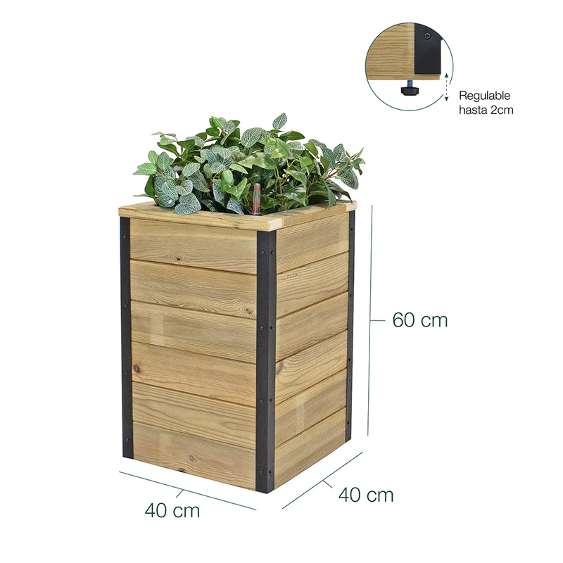 Jardinera Nidum autorriego 40x40x60