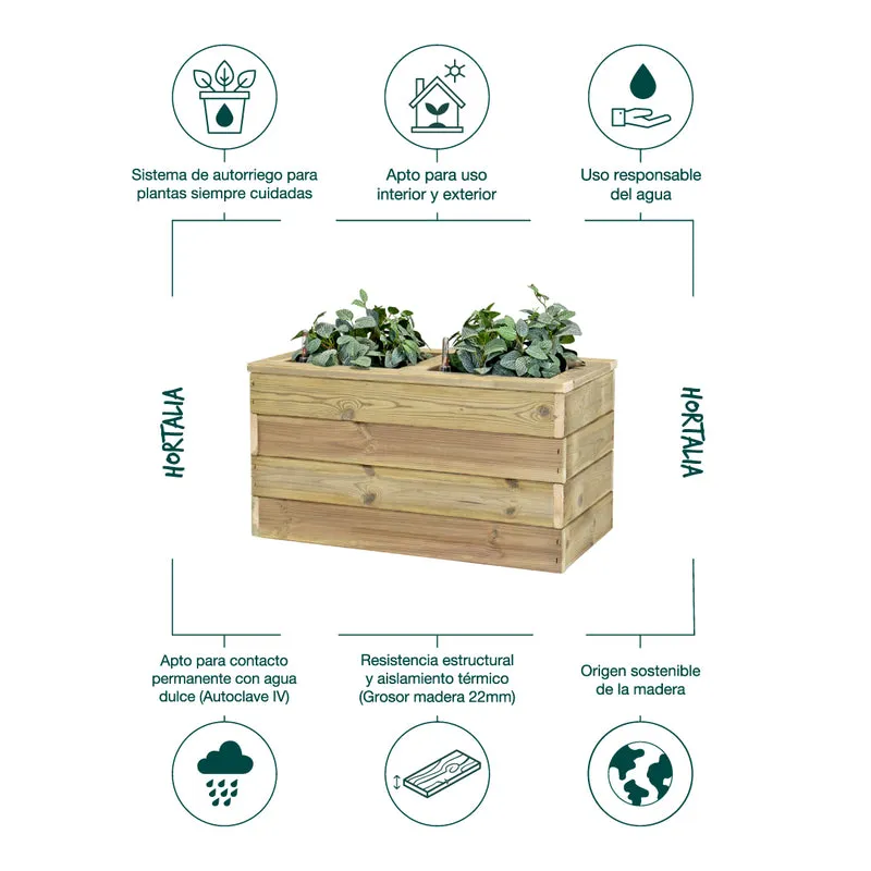 Jardinera Nidum autorriego 75x40x40