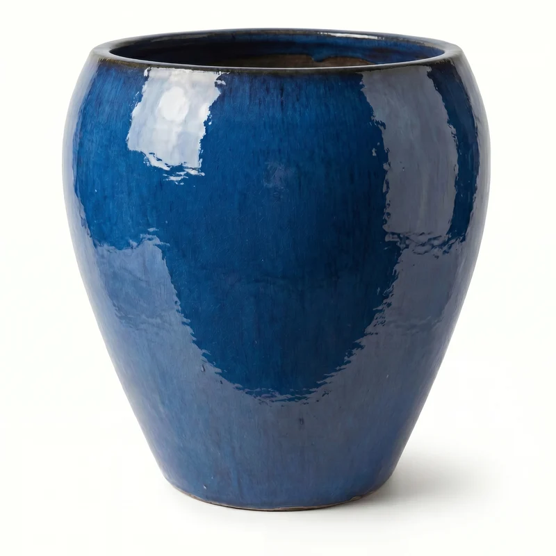 Pot LAFONTAINE 68x68cm bleu azur, grand format