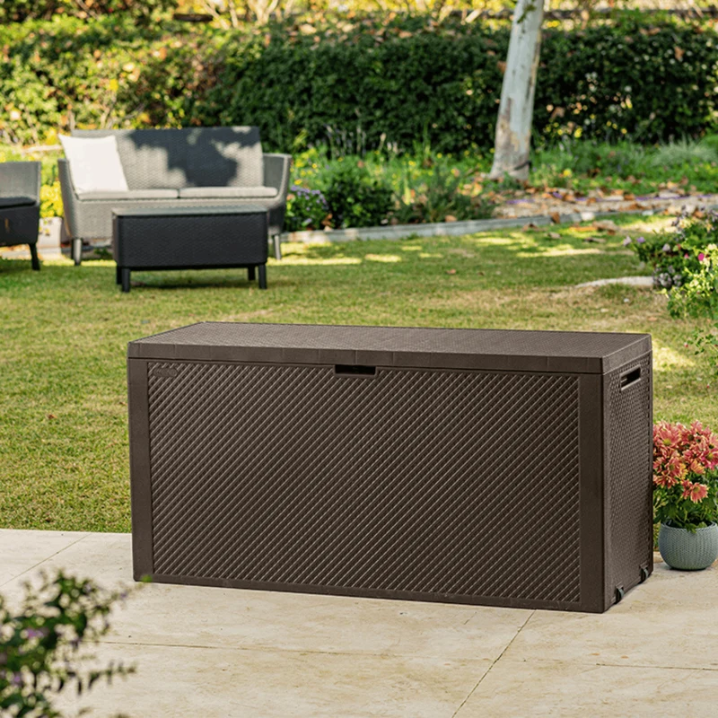 Coffre de jardin EMILY 280L marron