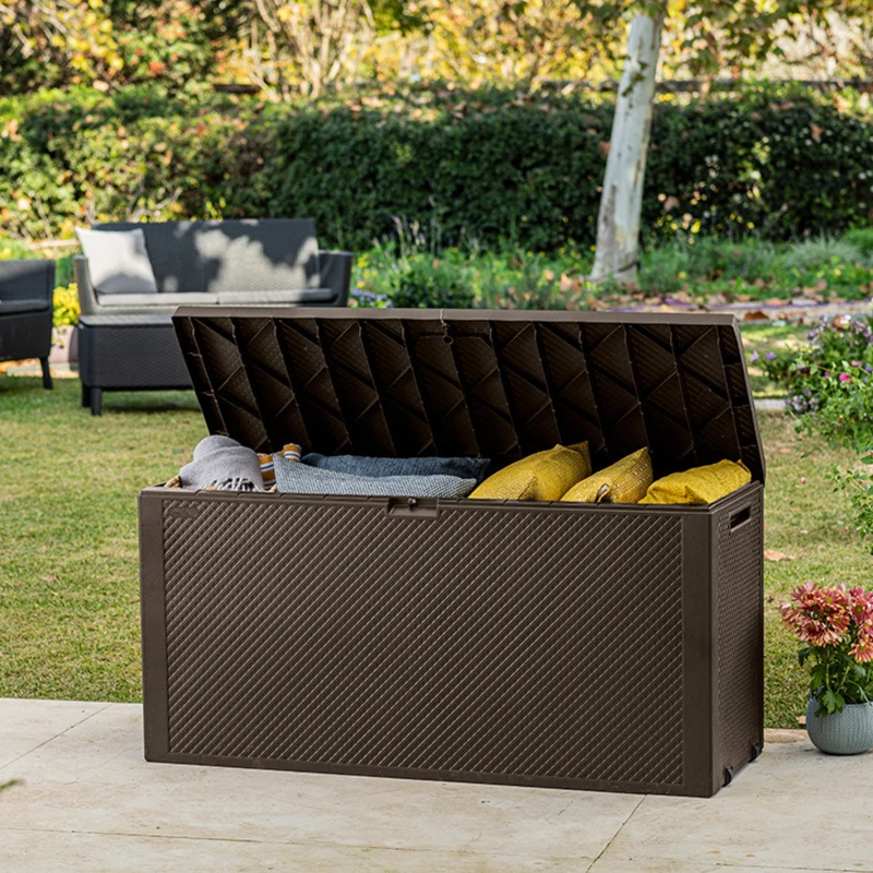 Coffre de jardin EMILY 280L marron