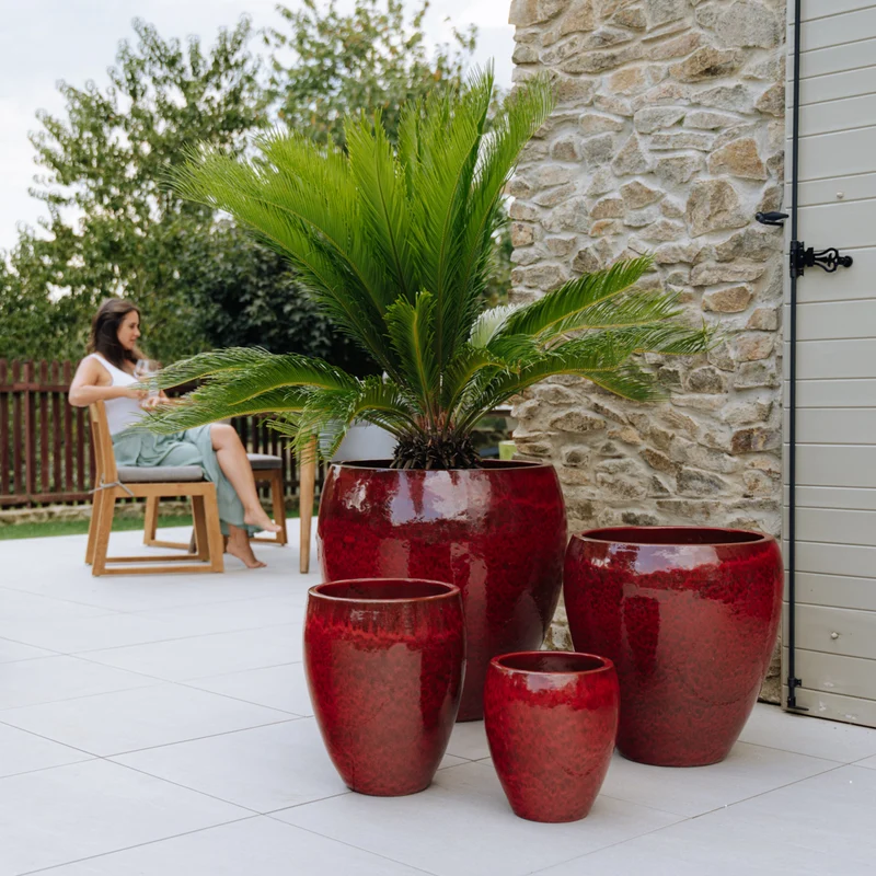 Pot LAFONTAINE 23x35cm rouge tropical