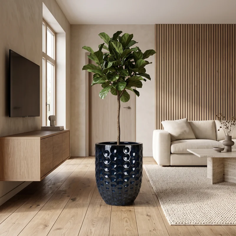 Pot MEROVEE 55x65cm bleu abysse