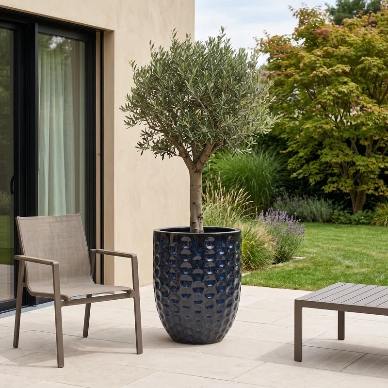 Pot MEROVEE 55x65cm bleu abysse