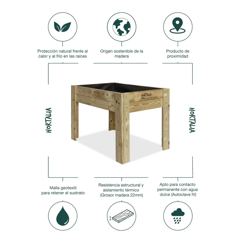 Mesa de cultivo Gardenbrico L80