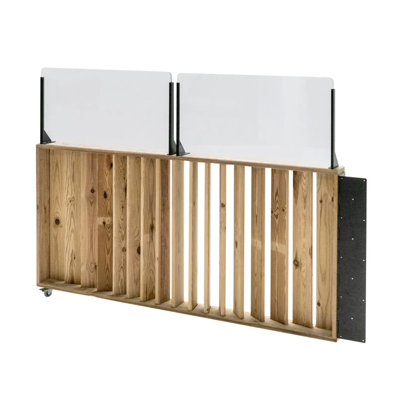 Barandilla abatible de madera 150x12x120
