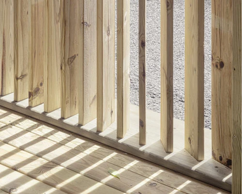 Barandilla fija de madera 100x12x75