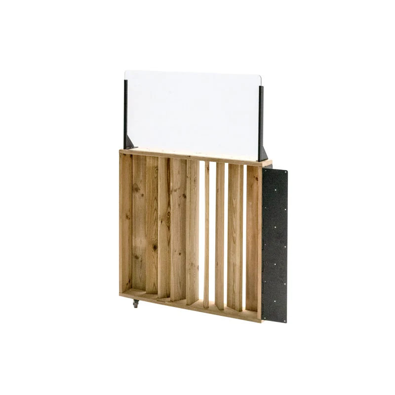 Barandilla abatible de madera 75x12x120