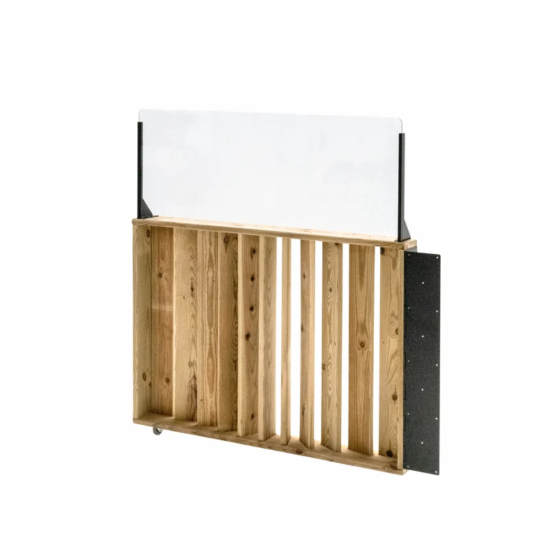 Barandilla abatible de madera 100x12x120