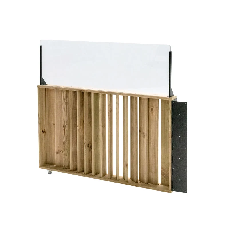 Barandilla abatible de madera 120x12x120