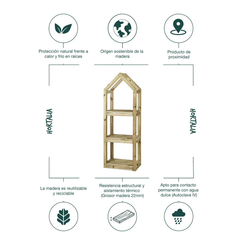 Estantería de madera Campanile Outdoor M