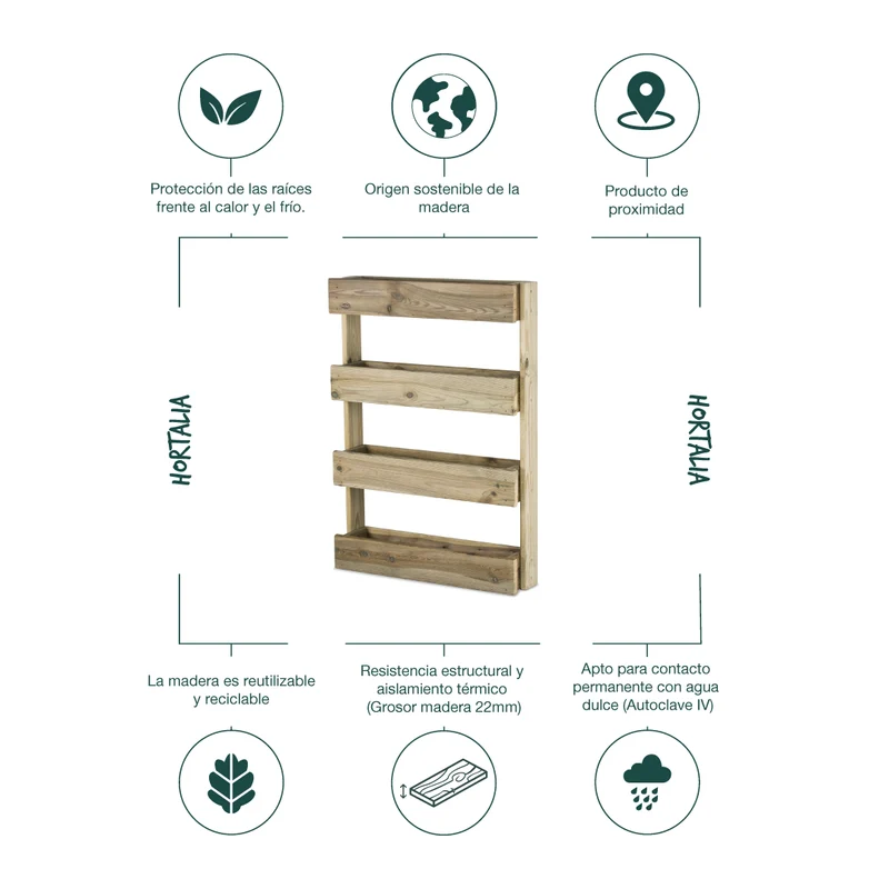 Jardinera vertical Stand Line Wall KD 4B