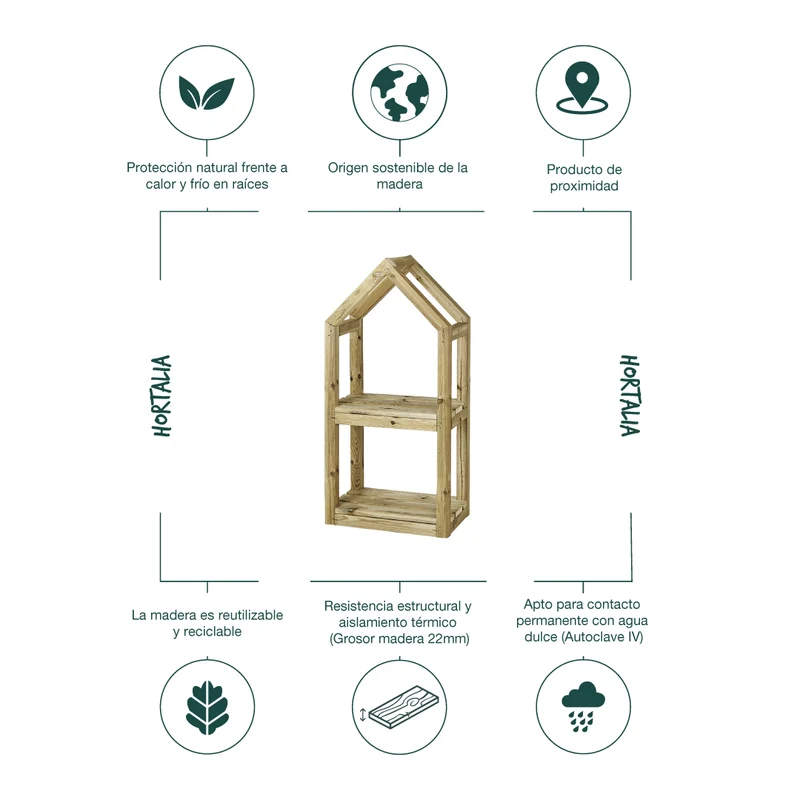Estantería de madera Campanile Outdoor S