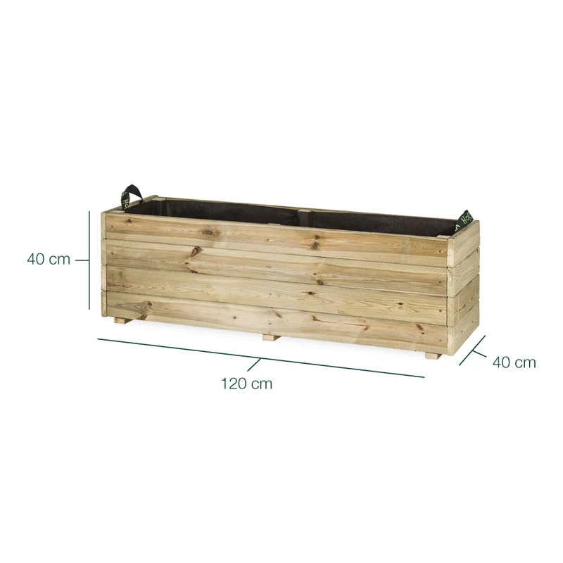 Jardinera rectangular Ghio KD 120x40x40