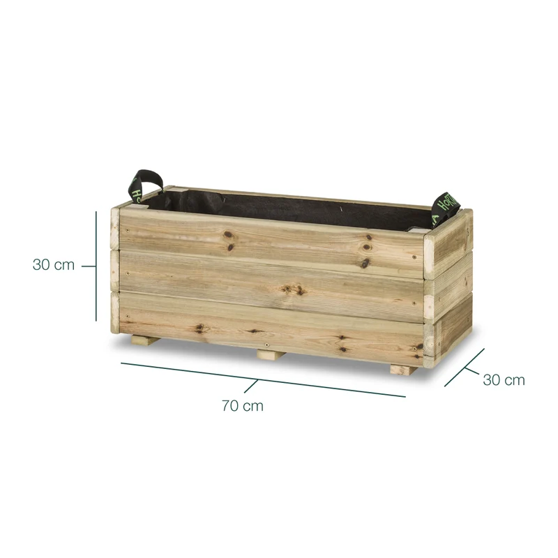 Jardinera rectangular Ghio KD 70x30x30