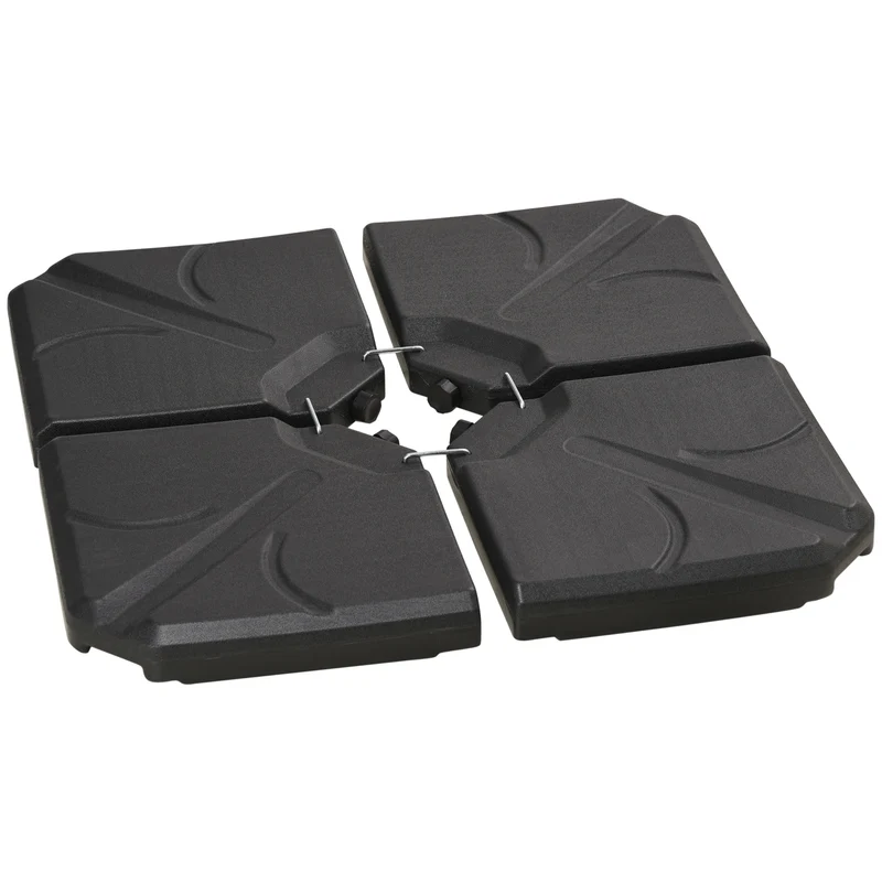Outsunny Base Para Sombrilla De 4 Piezas Rellenable Con Arena 72 Kg O Agua 56 Kg