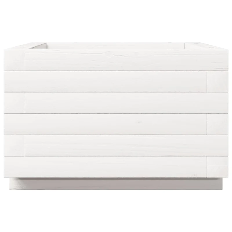 Jardinera De Madera Maciza De Pino Blanco 40x40x26,5 Cm