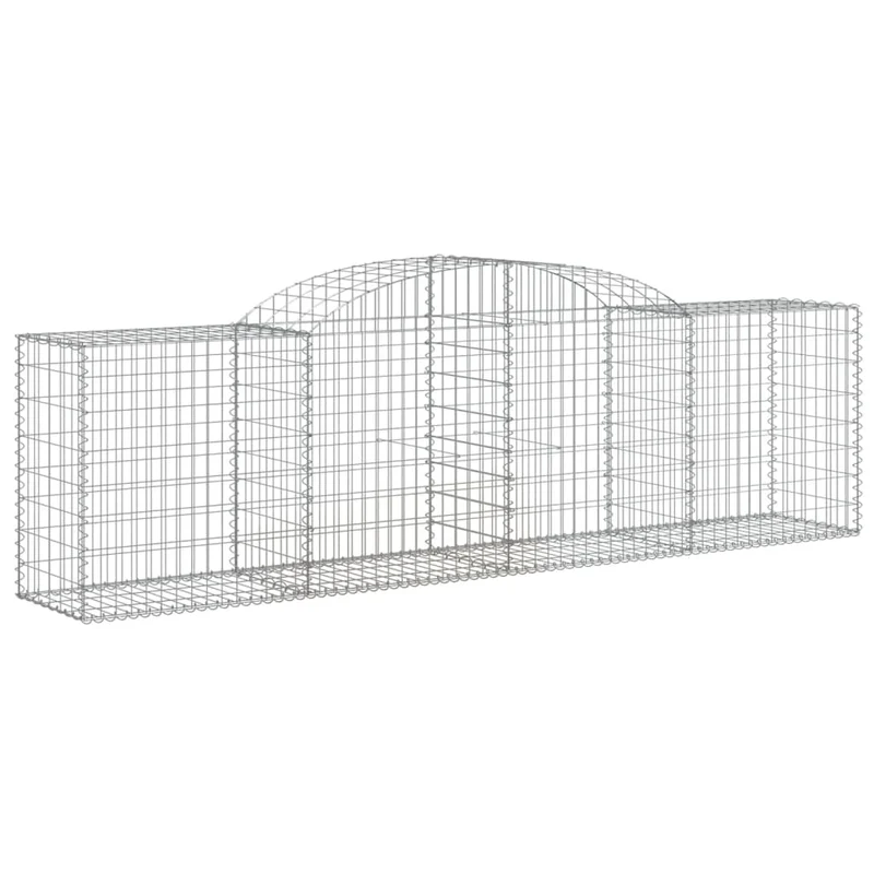 Cestas De Gaviones 17 Uds Forma De Arco Hierro 300x50x80/100 Cm