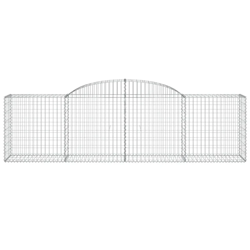 Cestas De Gaviones 17 Uds Forma De Arco Hierro 300x50x80/100 Cm
