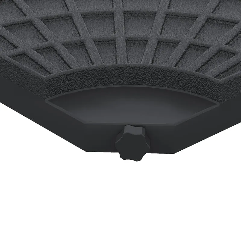 Outsunny Peso Para Base De Sombrilla De 4 Piezas Para Base Cruzada Negro