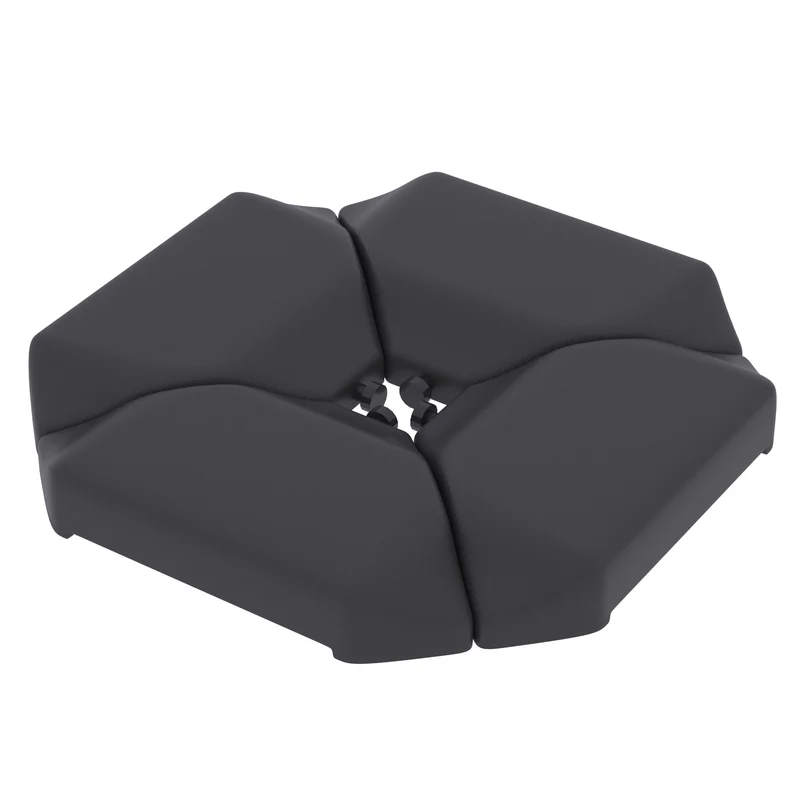 Outsunny Base De Sombrilla Cantilever 4 Piezas Rellena Agua 77 Kg O Arena 100 Kg