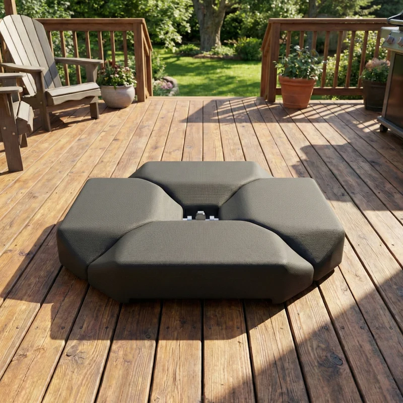 Outsunny Base De Sombrilla Cantilever 4 Piezas Rellena Agua 77 Kg O Arena 100 Kg