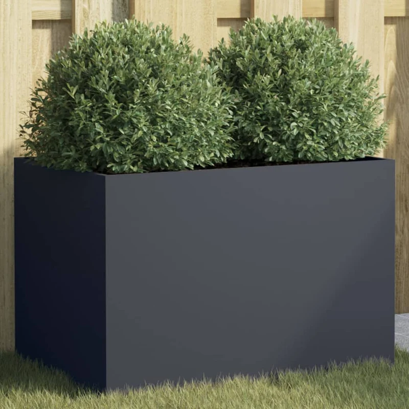 Jardinera Acero Gris Antracita 62x40x39 Cm