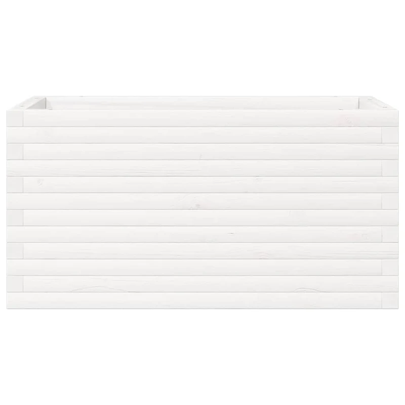 Jardinera Madera Maciza De Pino Blanco 90x40x45,5 Cm