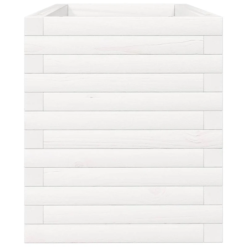 Jardinera Madera Maciza De Pino Blanco 90x40x45,5 Cm