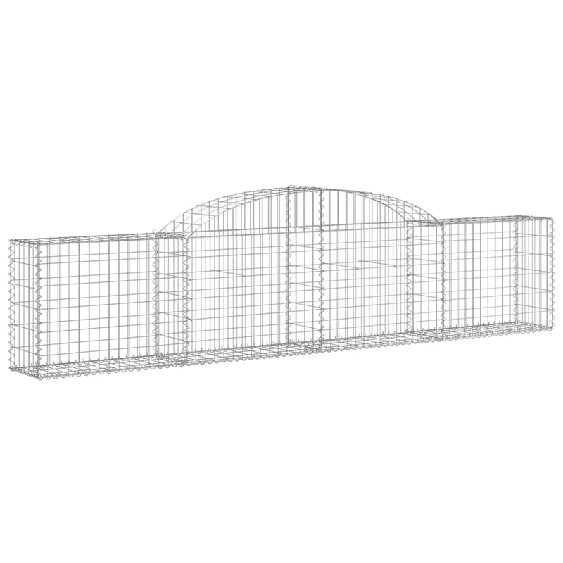Cestas De Gaviones 5 Uds Forma De Arco Hierro 300x30x60/80 Cm