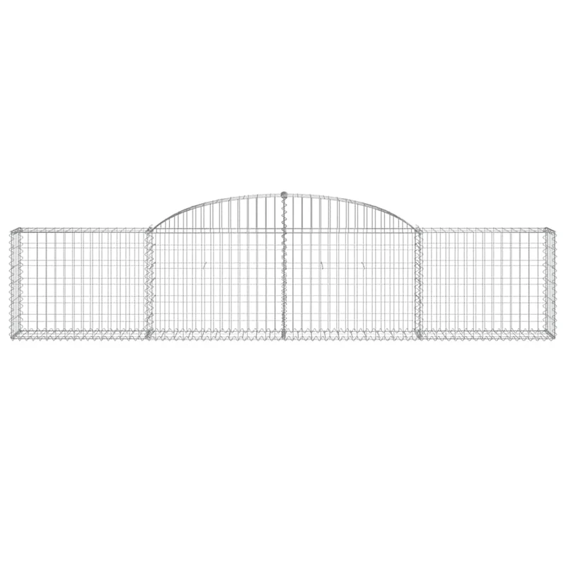 Cestas De Gaviones 5 Uds Forma De Arco Hierro 300x30x60/80 Cm