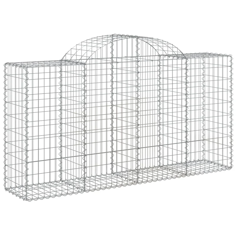 Cestas De Gaviones 5 Uds Forma De Arco Hierro 200x50x100/120cm