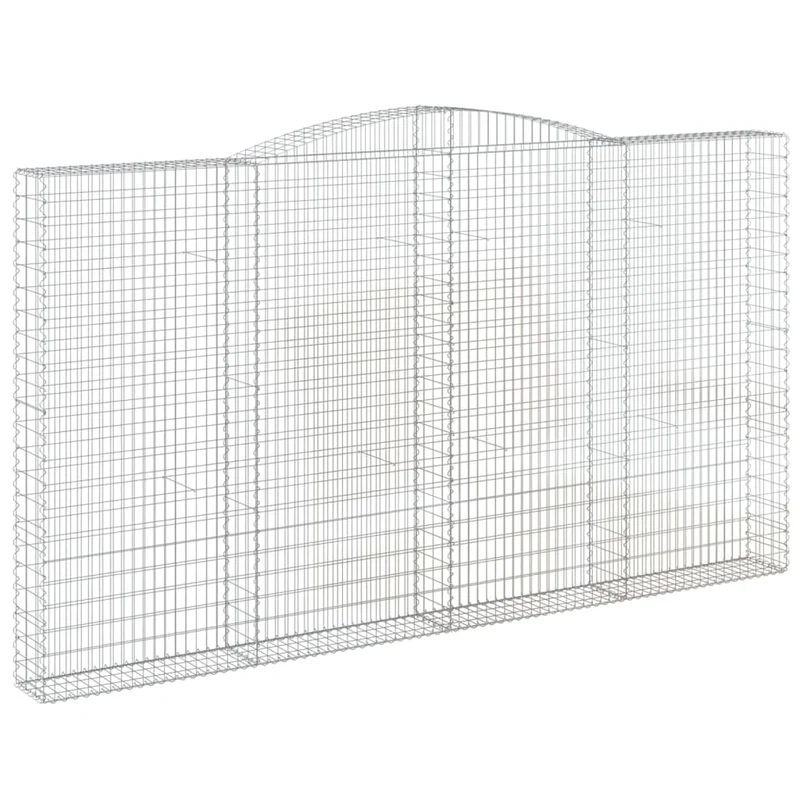 Cestas De Gaviones 4 Uds Forma De Arco Hierro 400x30x220/240 Cm