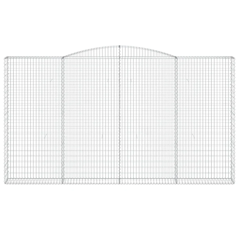 Cestas De Gaviones 4 Uds Forma De Arco Hierro 400x30x220/240 Cm