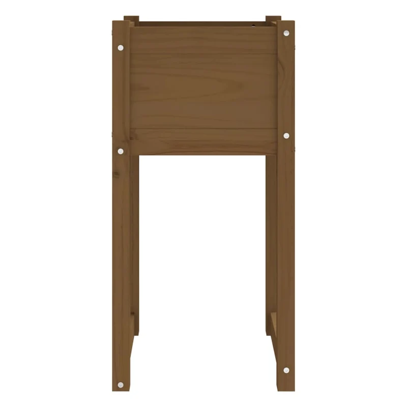 Jardinera Madera Maciza De Pino Marrón Miel 40x40x81 Cm