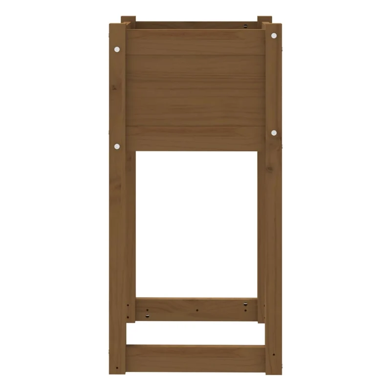 Jardinera Madera Maciza De Pino Marrón Miel 40x40x81 Cm