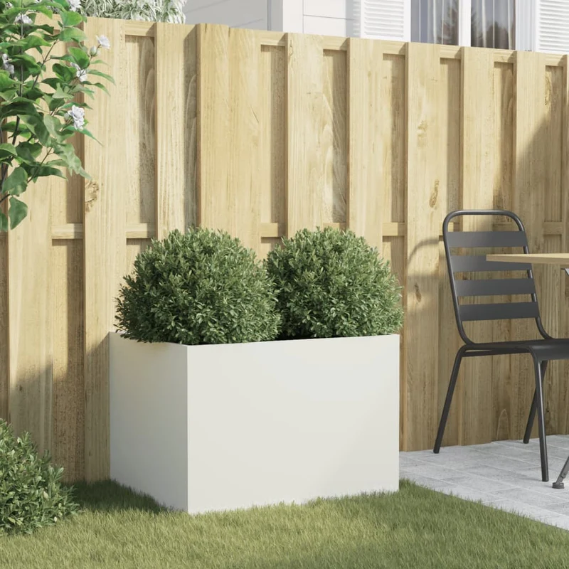 Jardinera Acero Blanco 62x47x46 Cm
