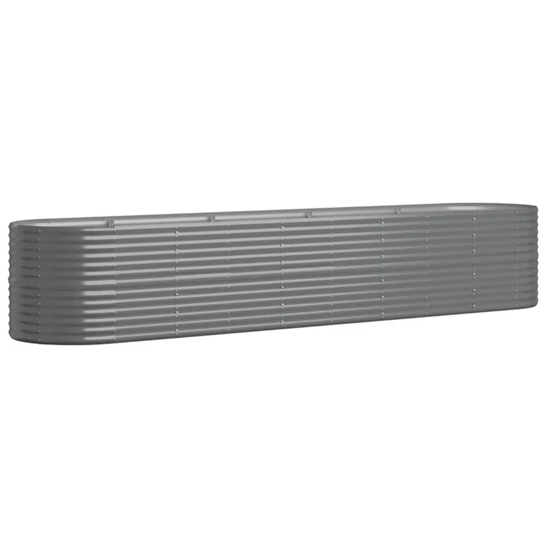 Jardinera Arriate Acero Galvanizado Gris 368x80x68 Cm