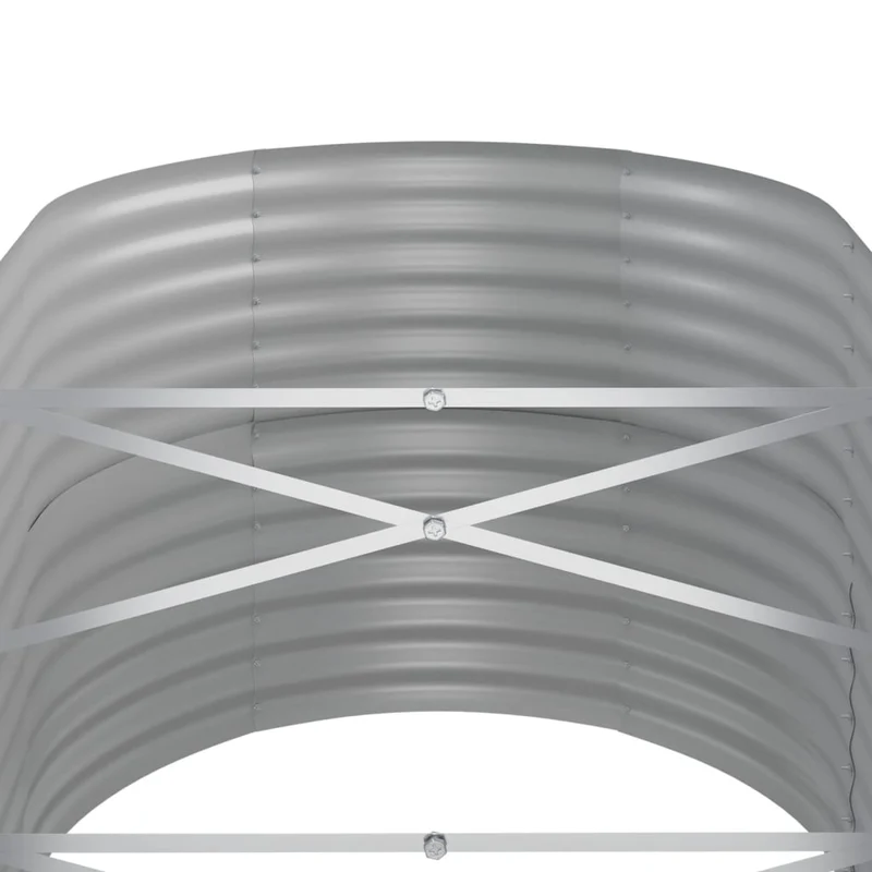 Jardinera Arriate Acero Galvanizado Gris 368x80x68 Cm