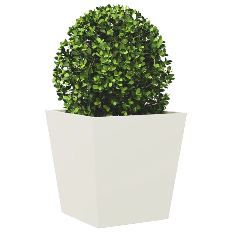 Jardineras 2 Unidades Acero Blanco 40x40x40 Cm