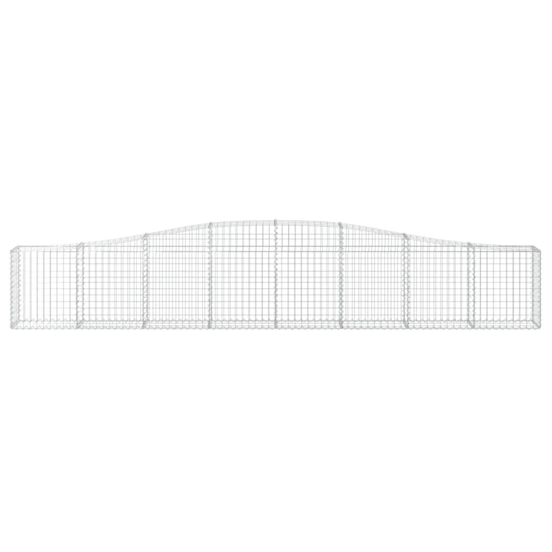 Cestas De Gaviones 4 Uds Forma De Arco Hierro 400x30x60/80 Cm