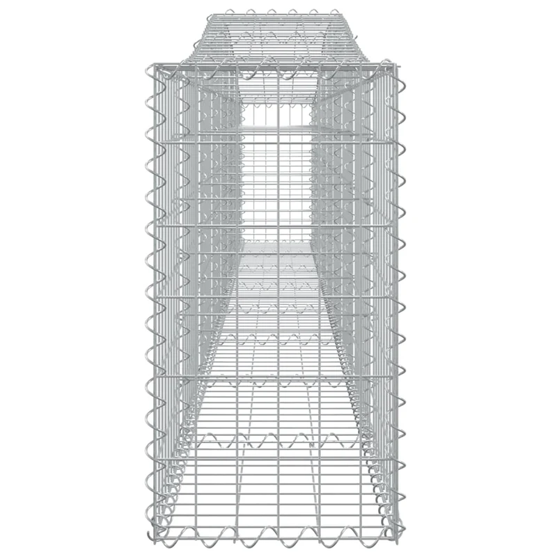 Cestas De Gaviones 4 Uds Forma De Arco Hierro 400x30x60/80 Cm