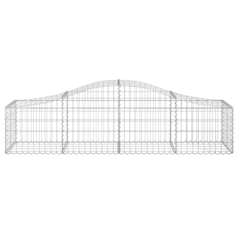Cestas De Gaviones 10 Uds Forma De Arco Hierro 200x50x40/60 Cm