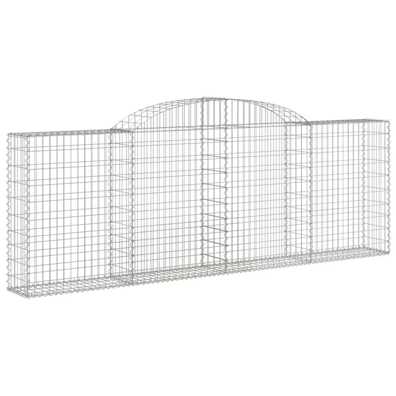 Cestas De Gaviones 17 Uds Forma Arco Hierro 300x30x100/120 Cm