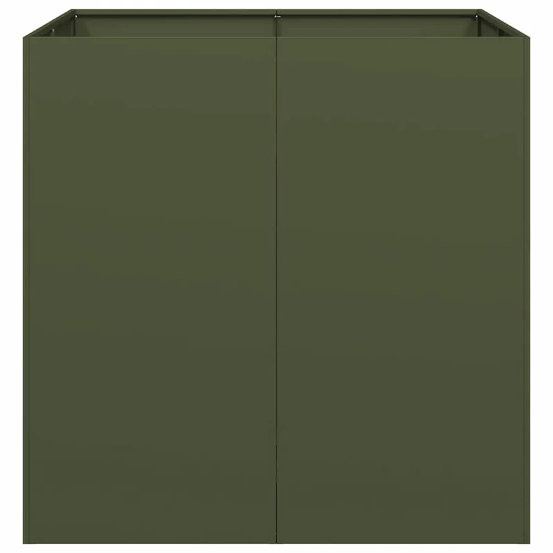 Jardinera Acero Verde Oliva 80x80x80 Cm