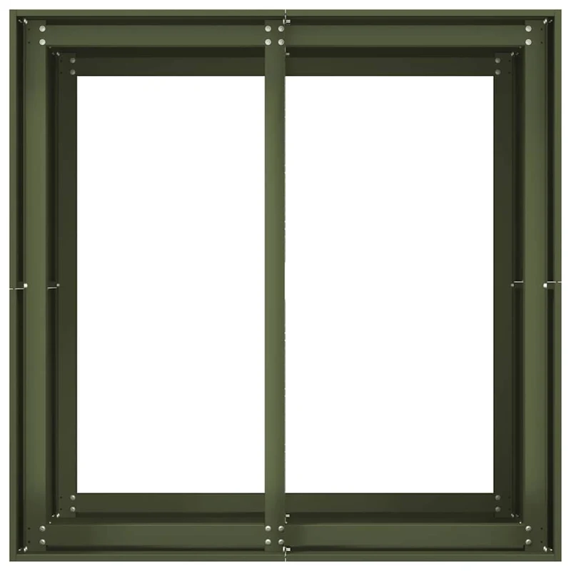 Jardinera Acero Verde Oliva 80x80x80 Cm