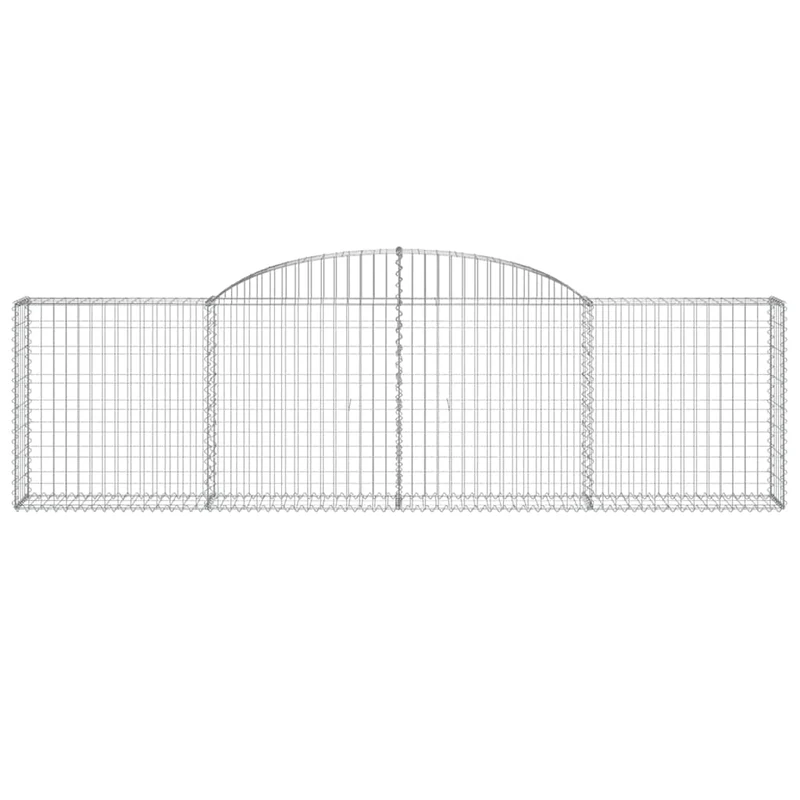 Cestas De Gaviones 5 Uds Forma De Arco Hierro 300x30x80/100 Cm